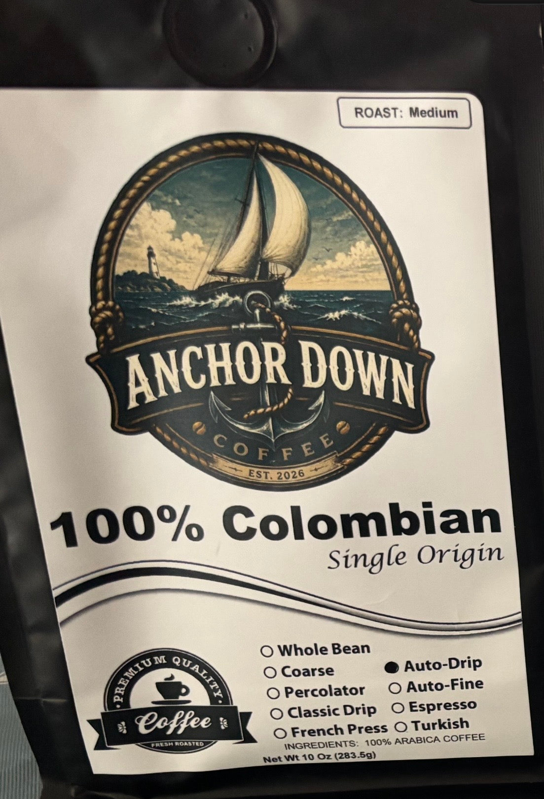 100% Colombian coffee